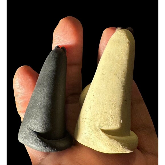 VTG MINIATURE CATS HANDMADE SIGNED DIANNE FOX CLAY BLACK WHITE CAT HANDPAINTED - Picture 3 of 9